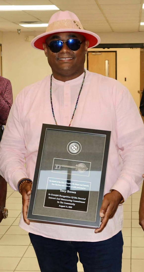 Veteran Entrepreneur Tony U. Brown Receives Key to the City of Fayetteville for Crime Reduction and Community Leadership